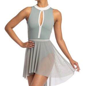 Elegant Sage Green Sheer Skirt